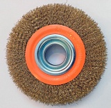 Кордщетка Bohrer дисковая мягкая 150 мм для точила с набором переходных колец